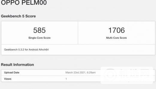 OPPOReno5Lite Geekbench跑分-跑分详情