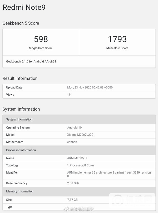 红米note9跑分多少-红米note9跑分详情