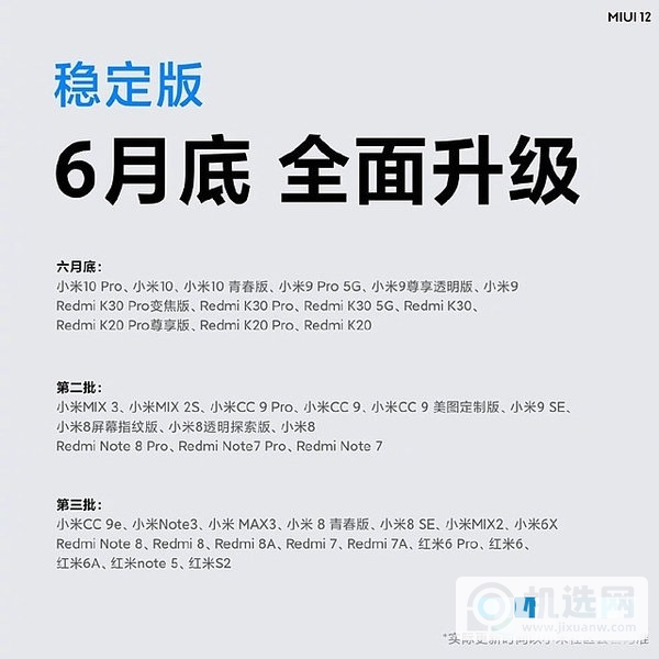  miui12支持机型有哪些