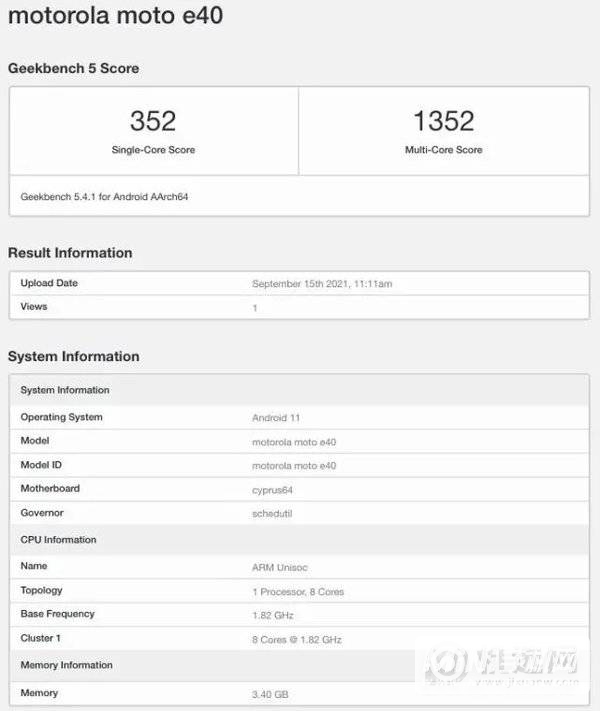 摩托罗拉MotoE40跑分多少-跑分详情