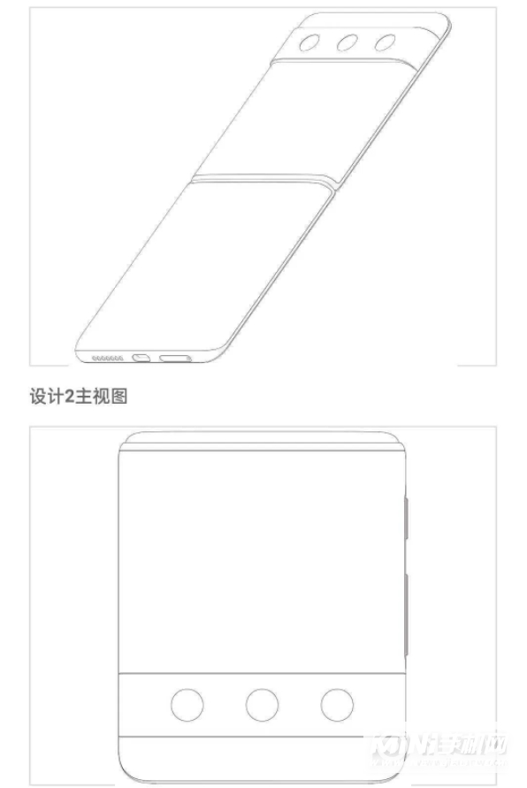 小米申请翻盖折叠手机专利-折叠屏手机外观详解